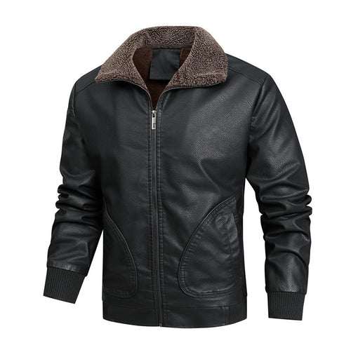 Herren lässige Vintage Lederjacke mit weichem Innenfutter Drune