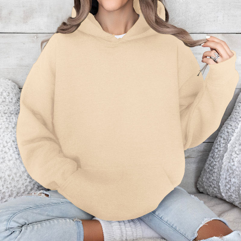Damen lässiger Hoodie mit kängurutasche und gemütlichem Schnitt Drune