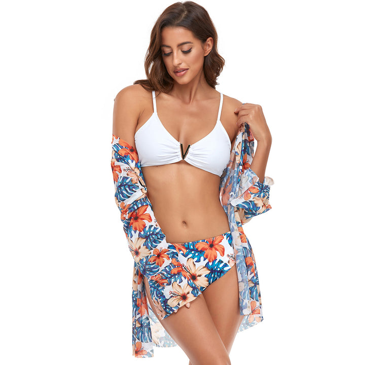 Damen Bikiniset mit transparenter Strandtunika Drune