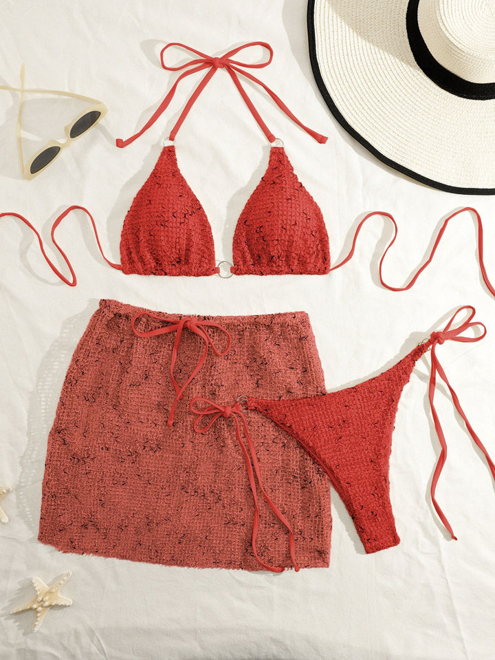 Damen Bikinis mit verspielter Wickeloptik Drune