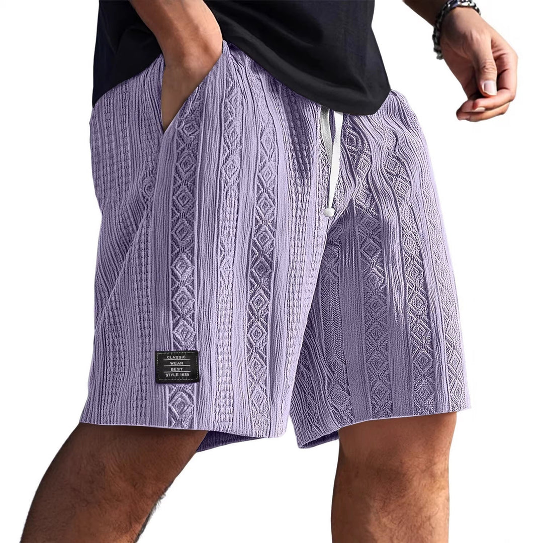 Herren Stilvolle Freizeithosen im lässigen Strickdesign Drune