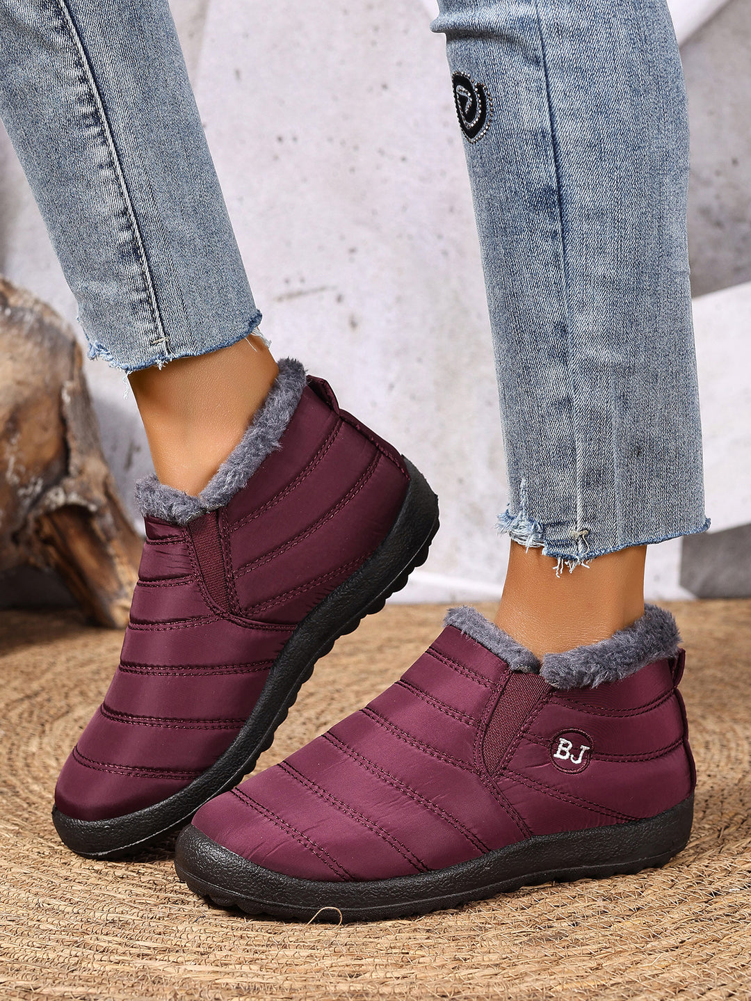 Damen Bequeme und warme Slipper mit kuscheligem Innenfutter Drune