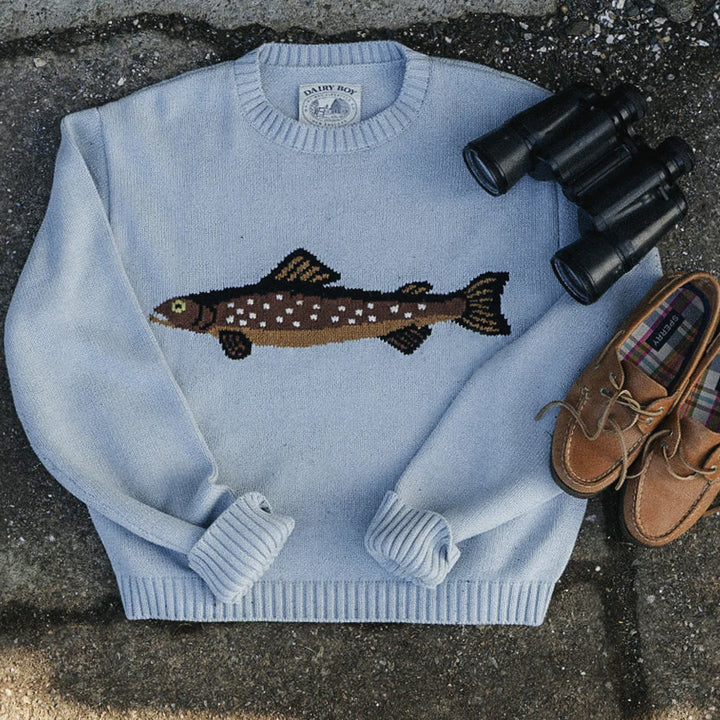 Damen Sweatshirt mit einzigartiger Fischnäherei Drune