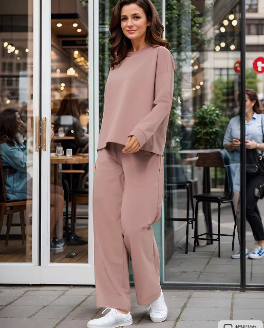 Damen Bequemes Freizeit-Loungewear-Set mit weitem Schnitt Drune