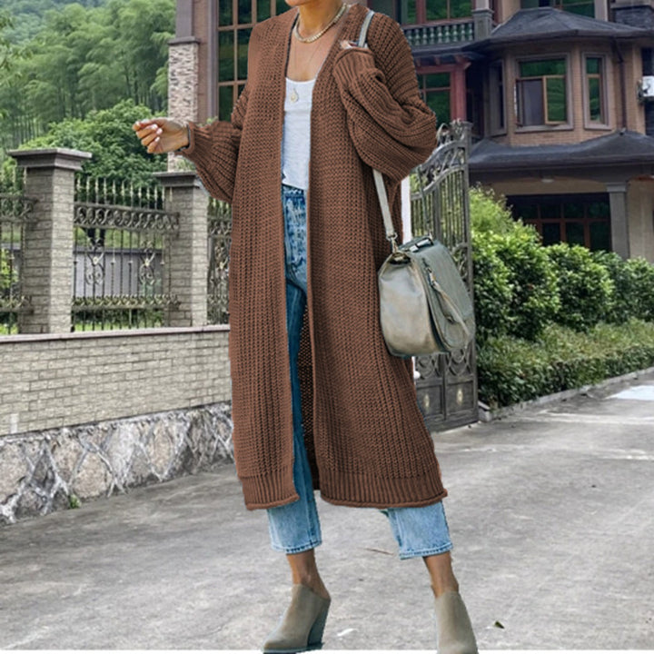 Damen Grobstrick-Longcardigan mit modernem Schnitt und lässigem Design Drune