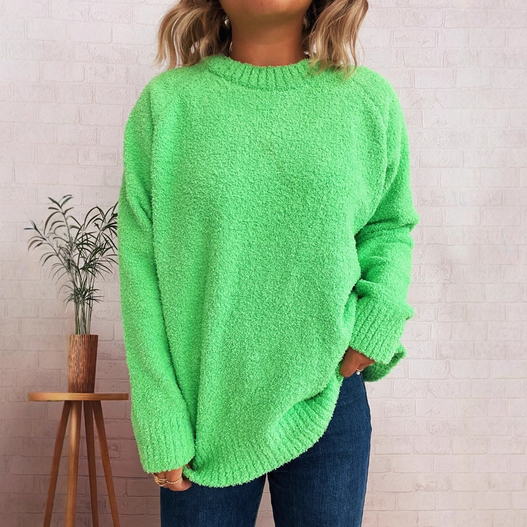Damen wärmender Strickpullover mit lässigem Schnitt und strukturiertem Design Drune