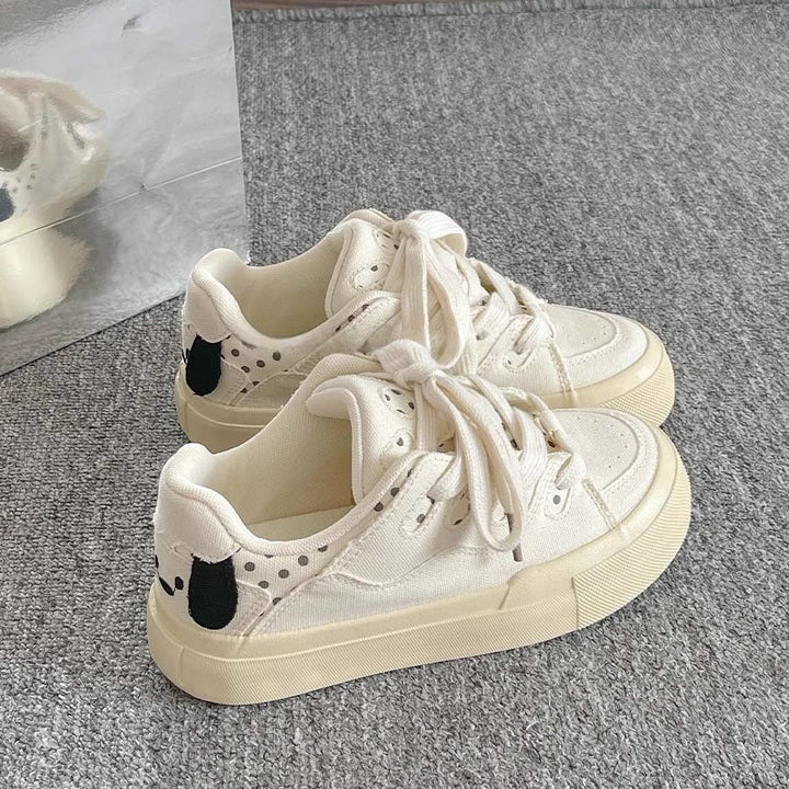Damen Komfortable Sneakers mit dickem Plateau und verspieltem Schnürsystem Drune