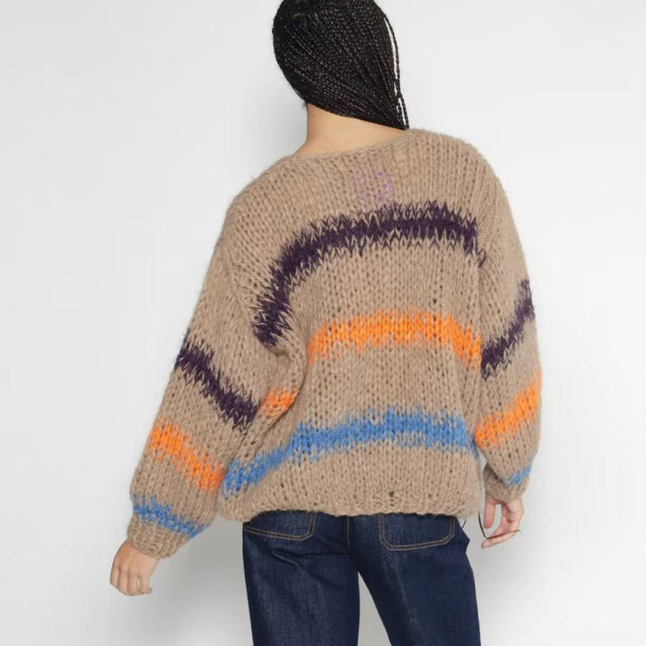 Damen Modischer Knitted Sweater mit Farbverlauf Drune