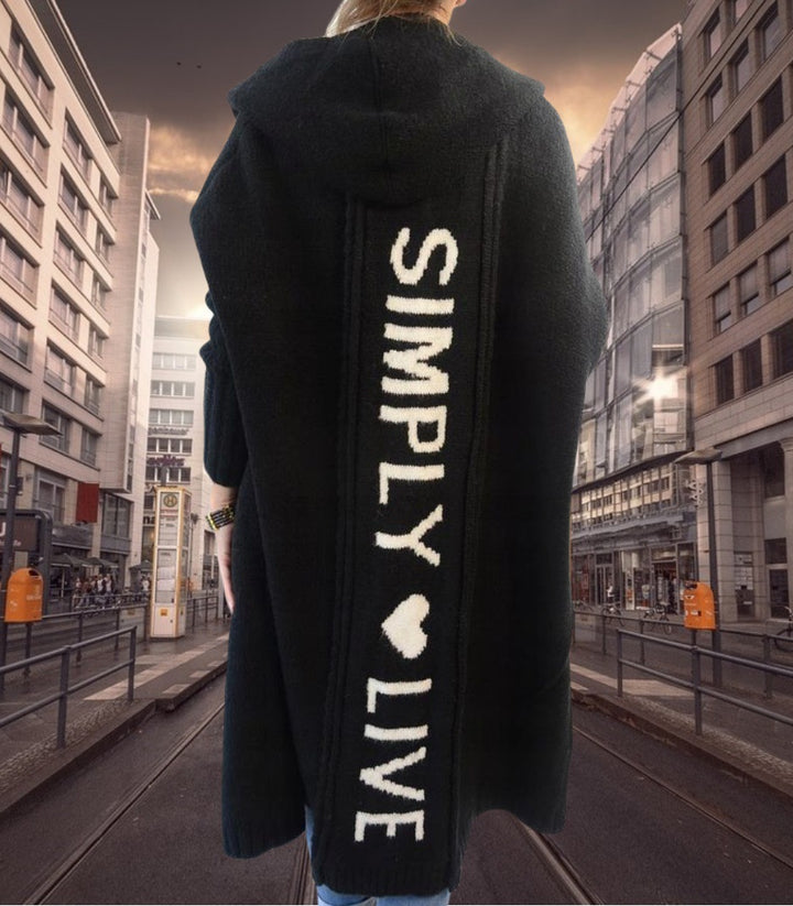 Damen Oversized Kapuzenmantel Drune