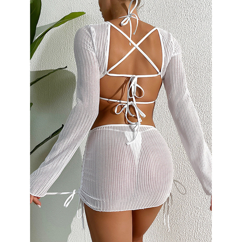 Damen Elegantes Strandkleid mit modischen Cut-Out-Details Drune