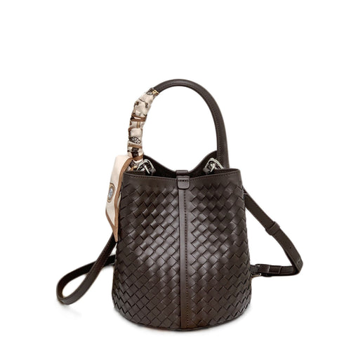 Frau Handgefertigte Geflochtene Bucket Bag Drune