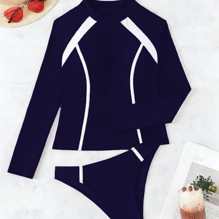 Damen Sportlicher Rashguard mit Langarm und Modernen Akzenten Drune