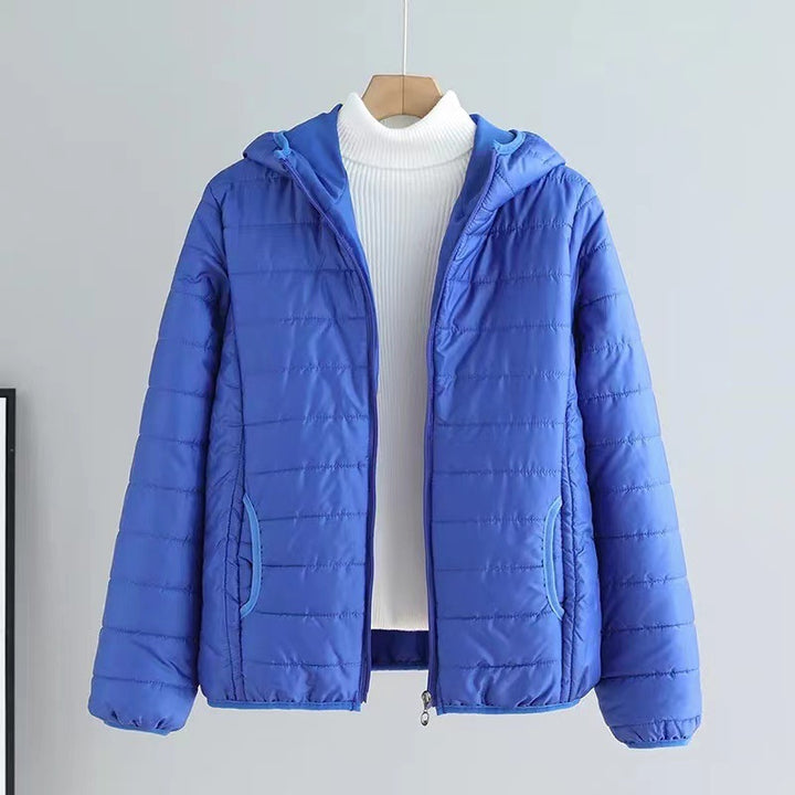 Damen gesteppte Übergangsjacke mit praktischen Taschen und Kapuze Drune