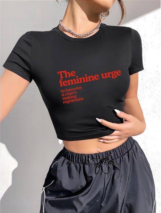 Damen Crop-Top mit innovativem Spinnen-Netz-Design Drune