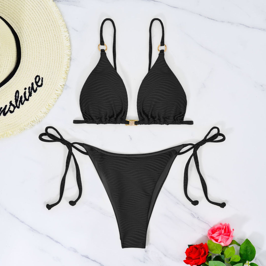 Damen Triangel-Bikini mit raffinierten Ringen Drune