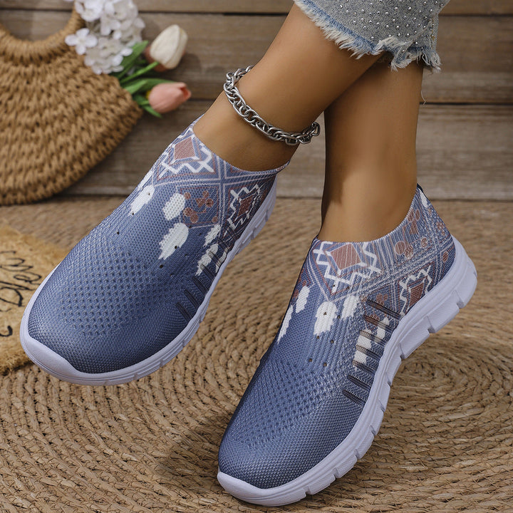 Damen moderne Slip-On Sneakers mit atmungsaktivem Stretch-Obermaterial Drune