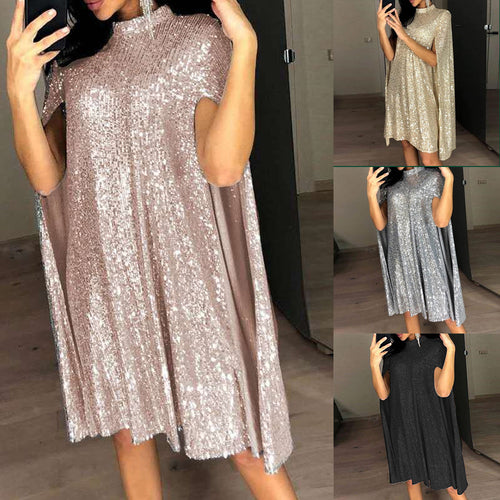Damen Glamouröse Abendkleid mit Cape Drune