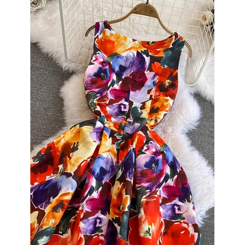 Damen Maxi-Kleid mit floraler Gestaltung und elegantem Schnitt Drune