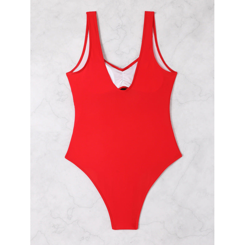 Damen Cut-Out Badeanzug mit floralem Detail und figurformendem Schnitt Drune