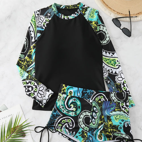 Damen Rashguard mit kurzen Badeshorts Drune
