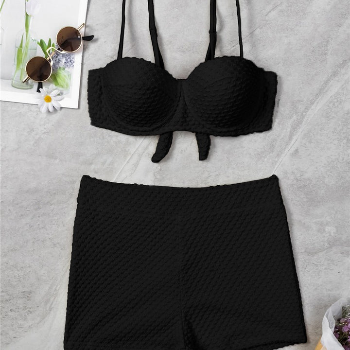 Damen Hoch tailliertes Bikini-Set mit gepolstertem Oberteil Drune