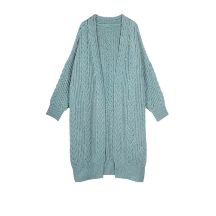 Damen Strickjacke mit Zopfmuster und weitem Schnitt Drune