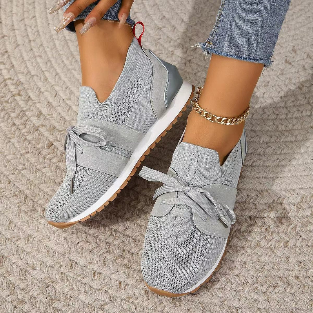 Damen nan leichte Strick-Sneaker mit ergonomischem Memory-Fußbett und rutschfester Profilsohle Drune