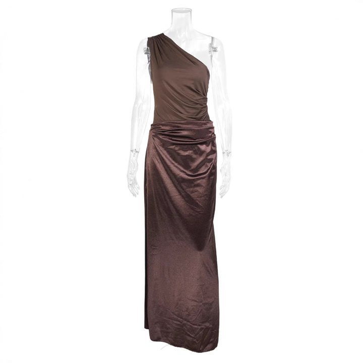 Damen Elegantes und figurbetontes Abendkleid mit asymmetrischem Ausschnitt Drune