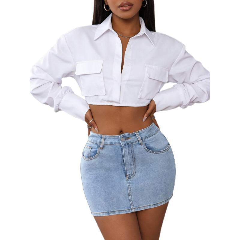 Damen Denim Minirock mit eleganten Schnürdetails Drune