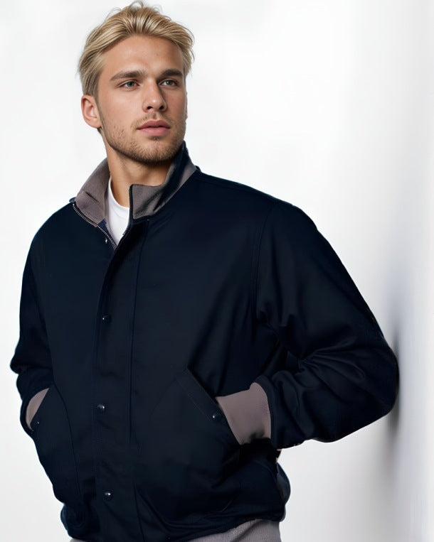 Herren lässige Freizeitjacke mit klassischem Kragen Drune
