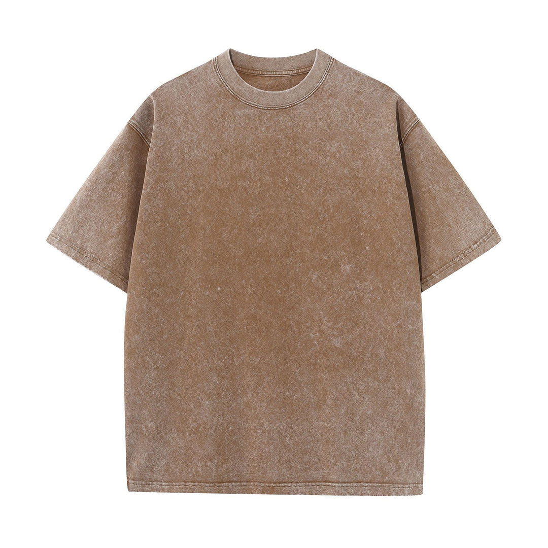 Damen Oversized Relaxed Fit Vintage Wasch T-Shirt Drune
