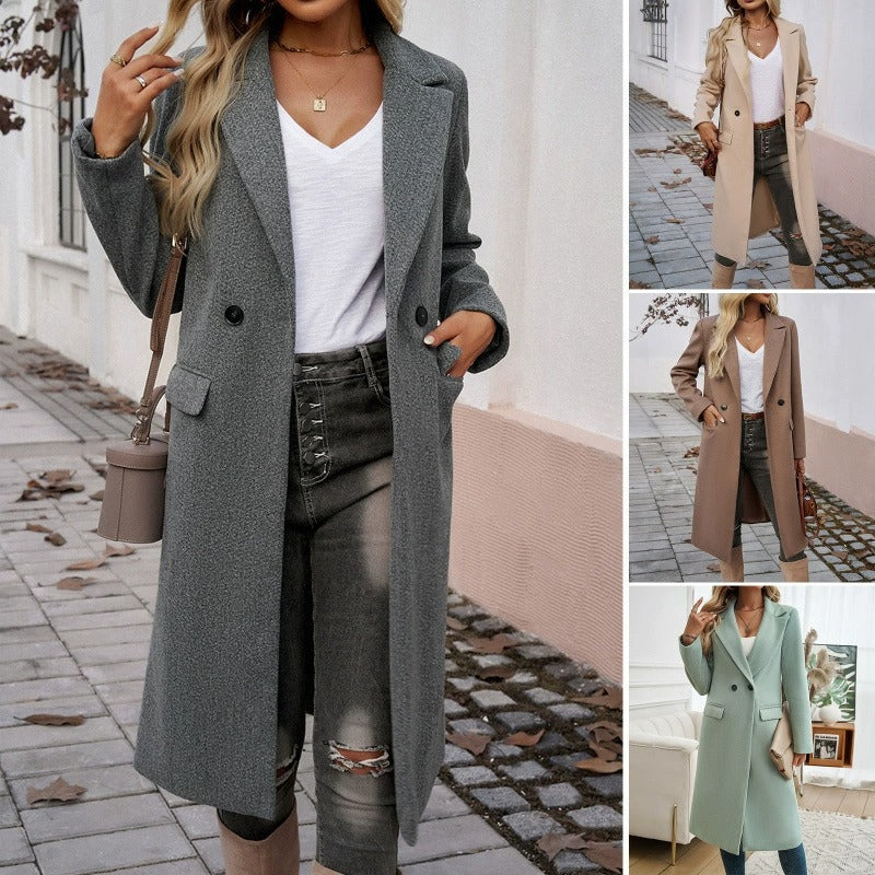 Damen eleganter taillierter Mantel Drune