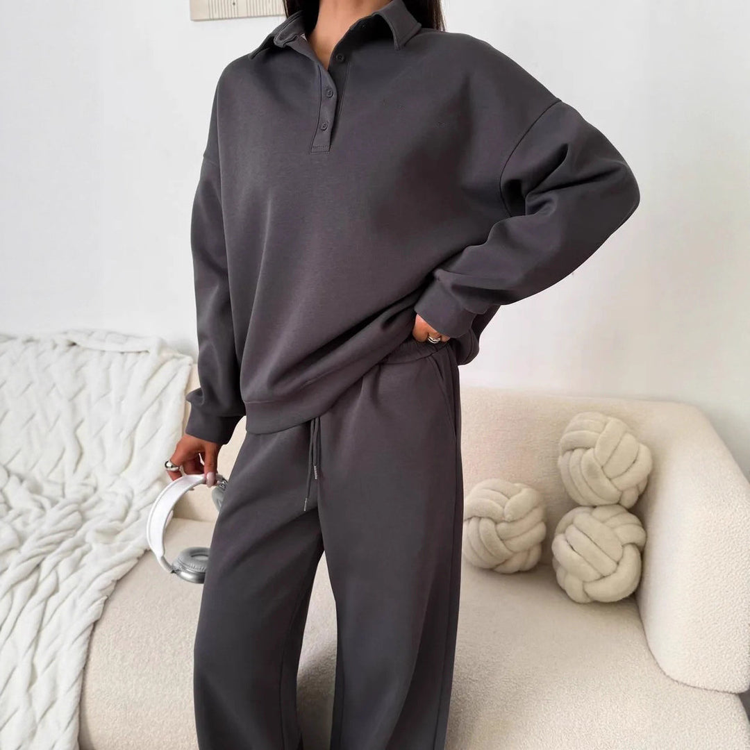 Damen Sportlicher Pullover mit weiten Hosen Drune