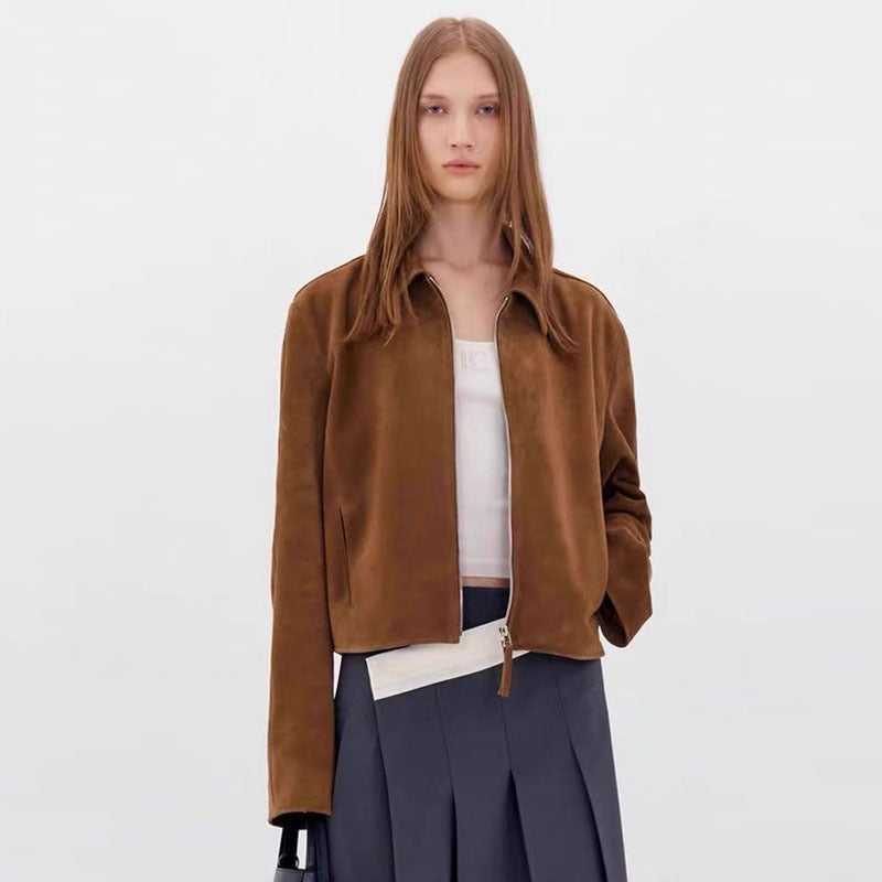 Damen moderne Lederjacke Drune