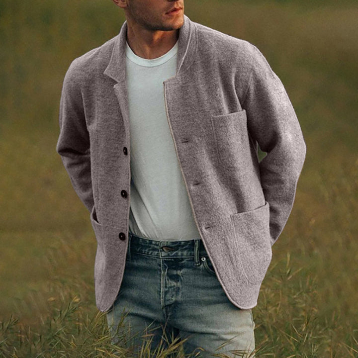Herren leichte Überjacke mit Taschen und modernem Schnitt Drune