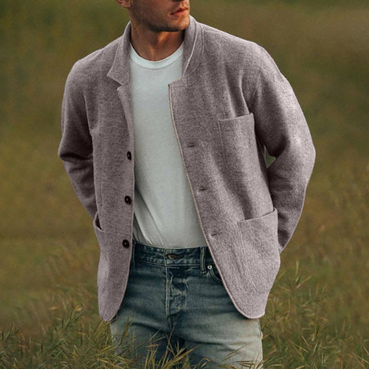 Herren bequemer und stilvoller Cardigan mit praktischen Taschen Drune