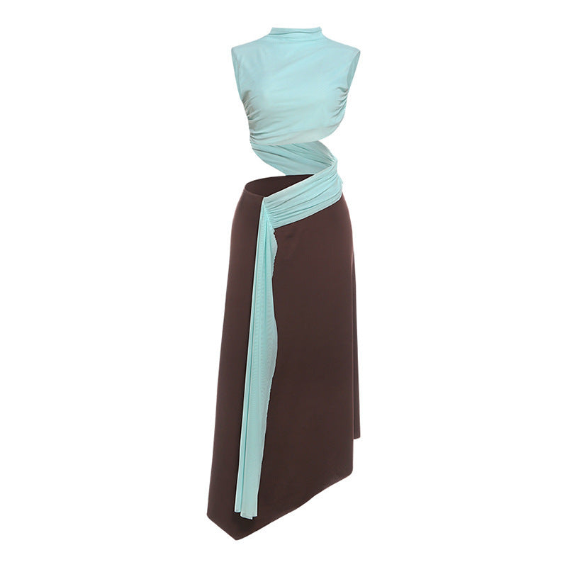 Damen Wickelkleid mit modernem Drapierungsdesign und elegantem Schnitt Drune