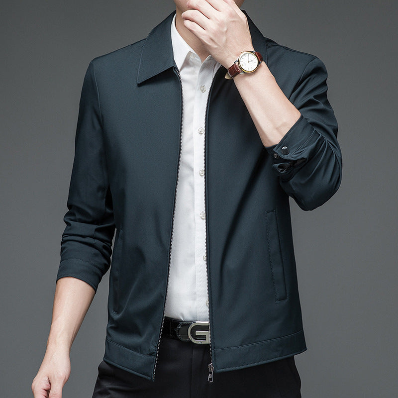 Herren modische Übergangsjacke mit praktischen Taschen und elegantem Stehkragen Drune