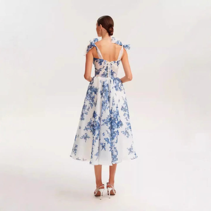 Damen Midi-Kleid mit floralem Design Drune