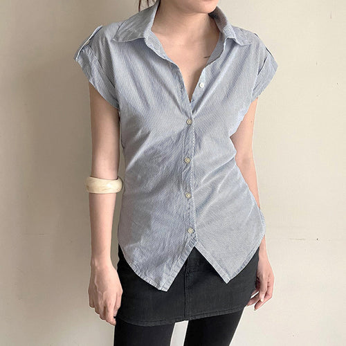 Damen elegante Bluse mit modernen Streifen Drune