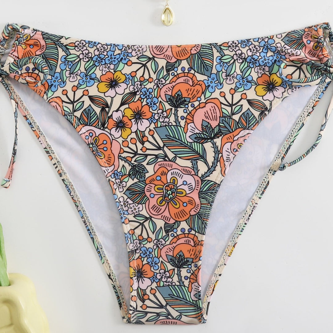 Damen Floral Design Bikini Drune