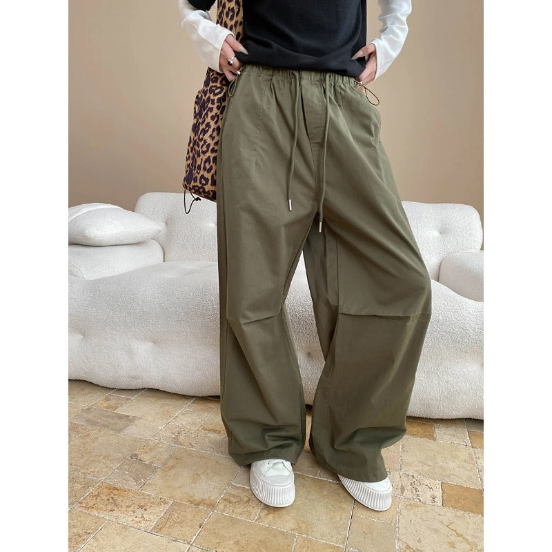 Damen lässige bequeme Chino-Hosen mit elastischem Bund Drune