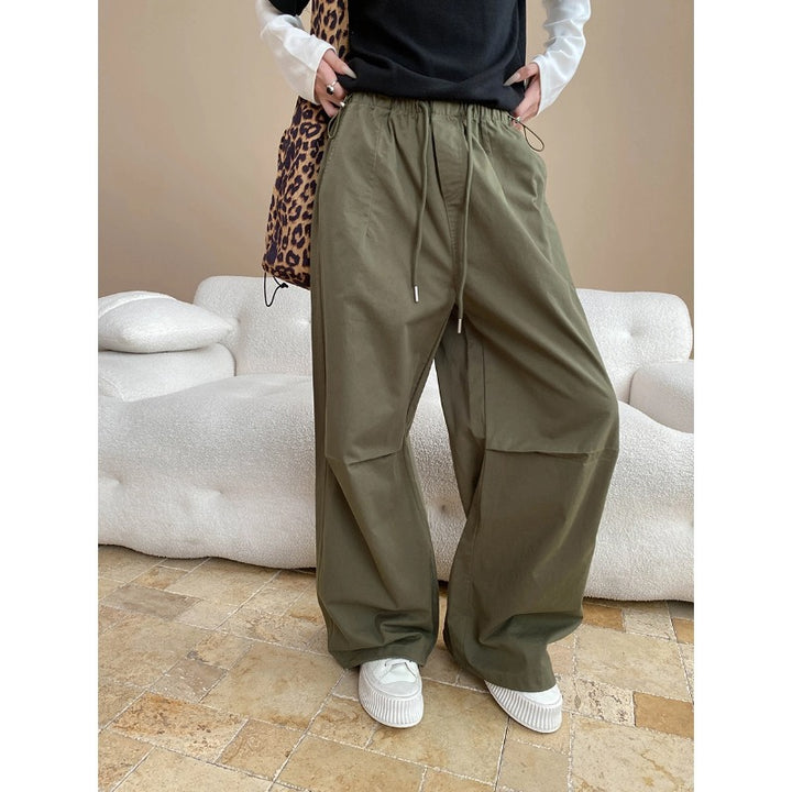 Damen lässige bequeme Chino-Hosen mit elastischem Bund Drune