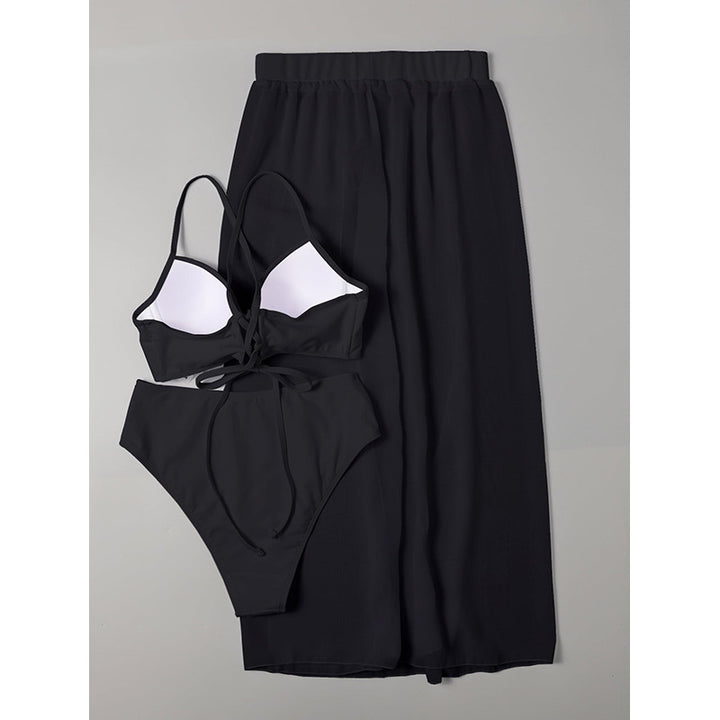 Damen Zweiteiliges Bikini-Set mit chicem Rock Drune