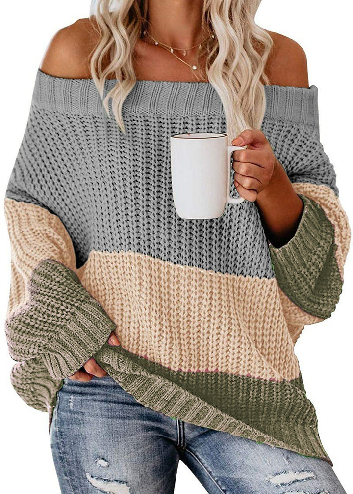 Damen lässiger Strickpullover Drune