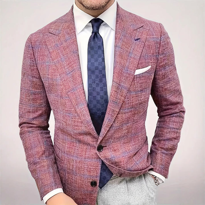 Herren elegante karierte Blazer Drune