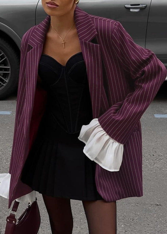 Drune | Nadelstreifen Blazer mit Statement Ärmeln
