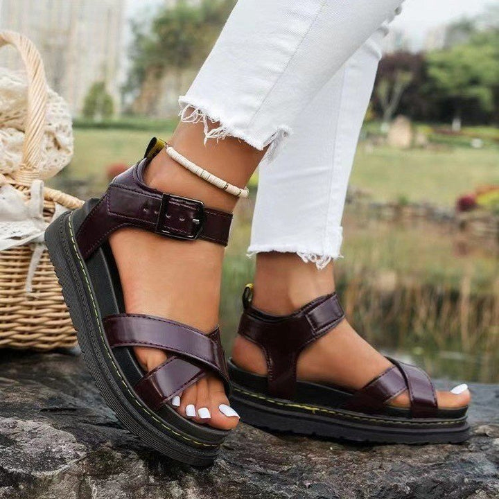 Damen Komfortable Riemchen-Sandalen mit verstellbarem Riemendesign und rutschfester Sohle Drune
