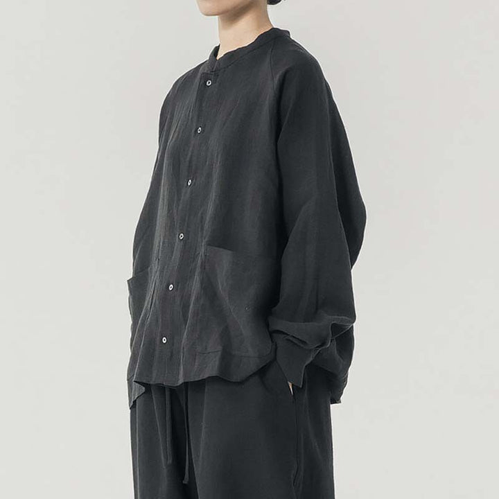 Damen Leinenbluse mit praktischen Taschen und lässigem Schnitt Drune
