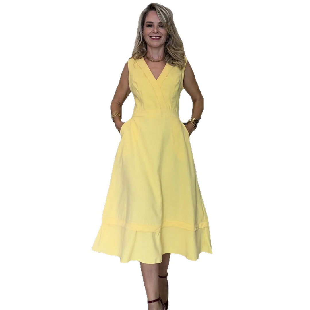 Damen Midi-Kleid mit schmeichelndem Schnitt und praktischen Taschen Drune